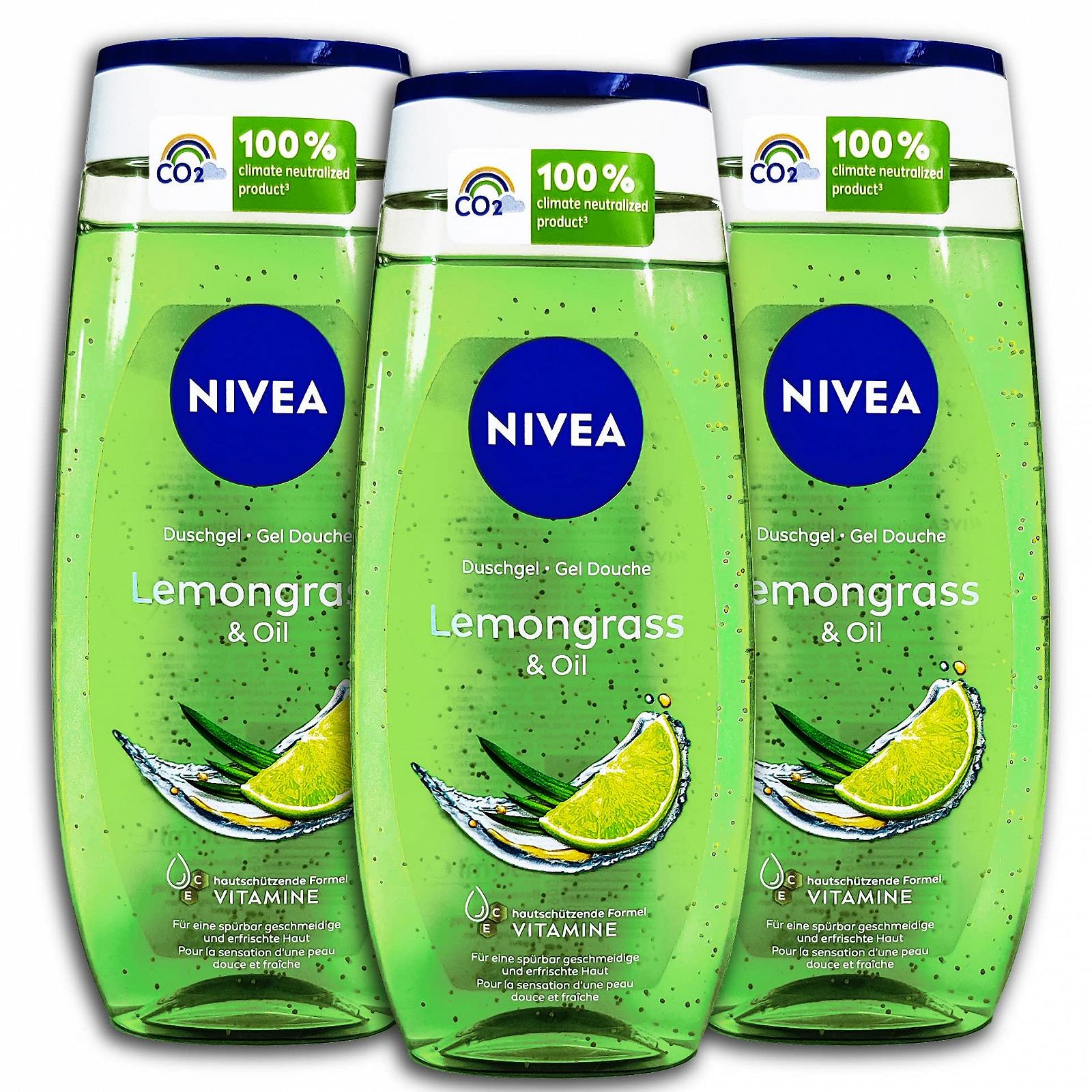 Гель для душа Nivea Lemongrass & Oil 250 мл упаковка 3 шт, фото №1