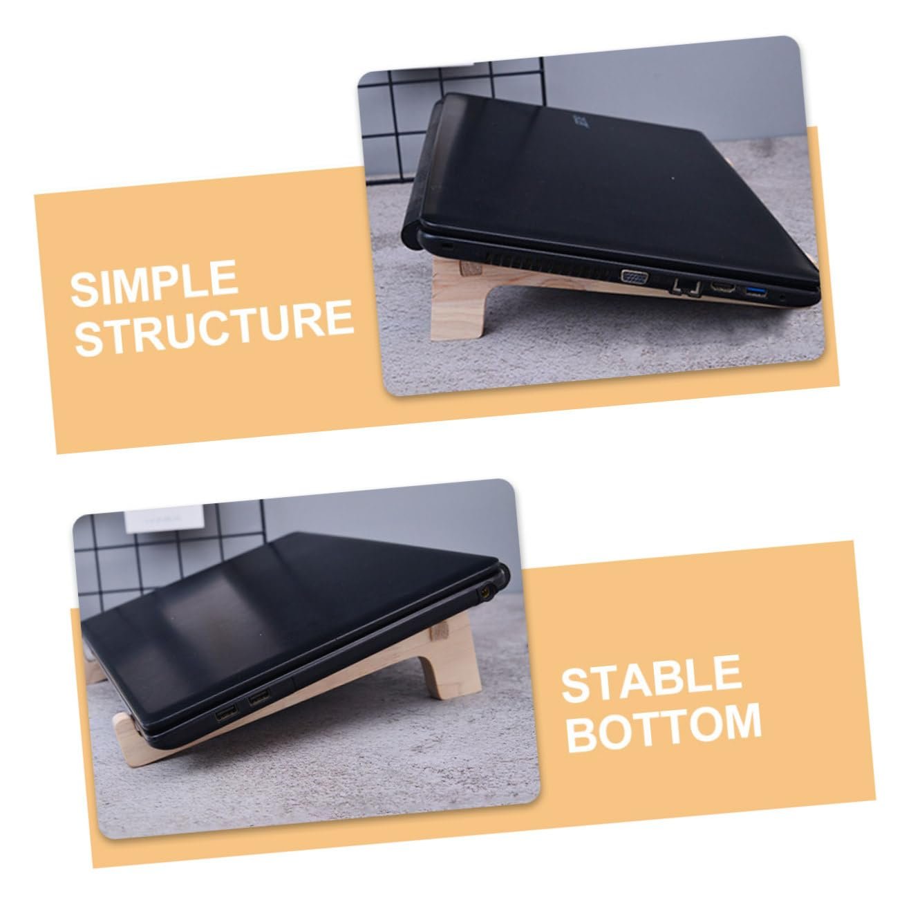 Підставка для ноутбука Деревʼяна Регульована по висоті з протиковзкими накладками Компактний дизайн, фото №9 Підставка для ноутбука Деревʼяна Регульована по висоті з протиковзкими накладками Компактний дизайн, фото №9