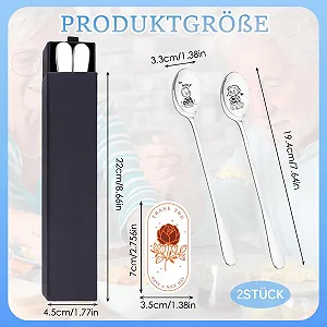 Ложка Тип Дедушка и Бабушка Подарок 2 шт Нержавеющая сталь Серебристый synthetic.ua - Фото 1