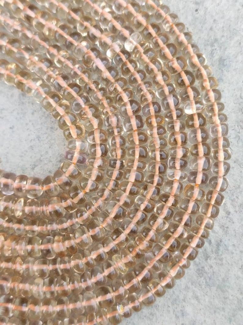 Круглые гладкие бусины Медведь Кварц 4-4.5 мм, нить длиной 33 см бусины из драгоценных камней для ожерелья, браслета, фото №3