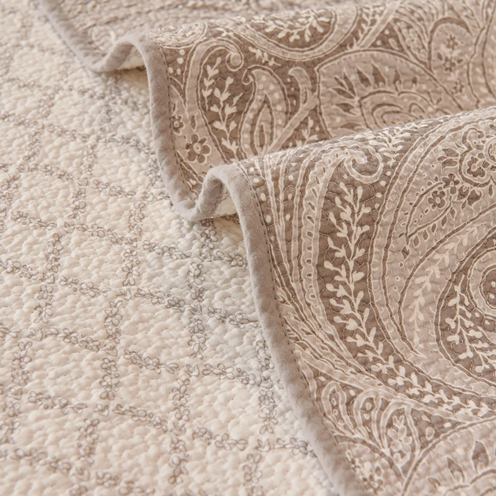 Покрывало E-yimeng 230 x 250 см с 2 наволочками 48 x 74 см Двустороннее Легкий уход Серый, фото №7