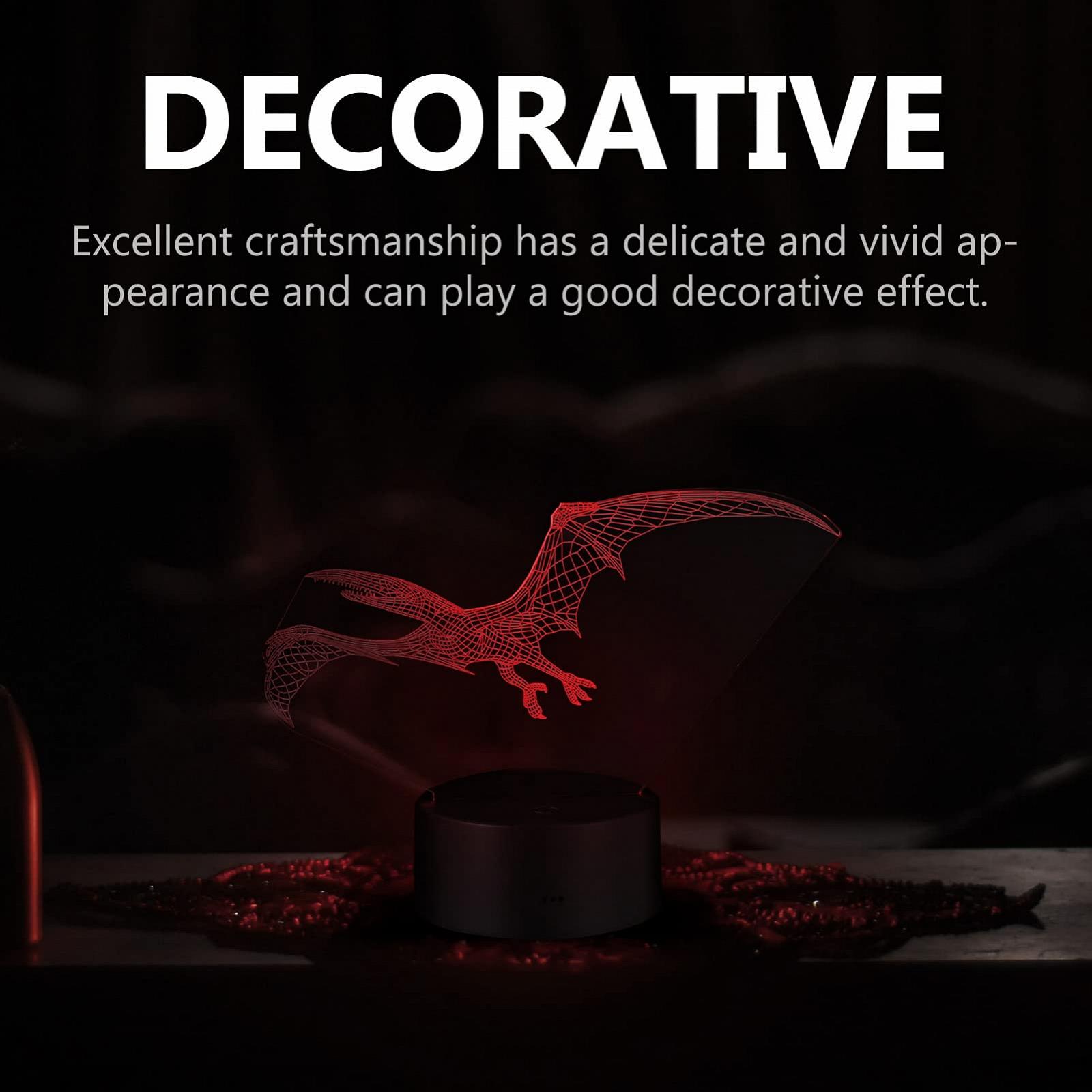 Лампа TOYANDONA 2 Pieces 3D Светильник LED Динозавр Цветная для Комнаты, фото №4 Лампа TOYANDONA 2 Pieces 3D Светильник LED Динозавр Цветная для Комнаты, фото №4