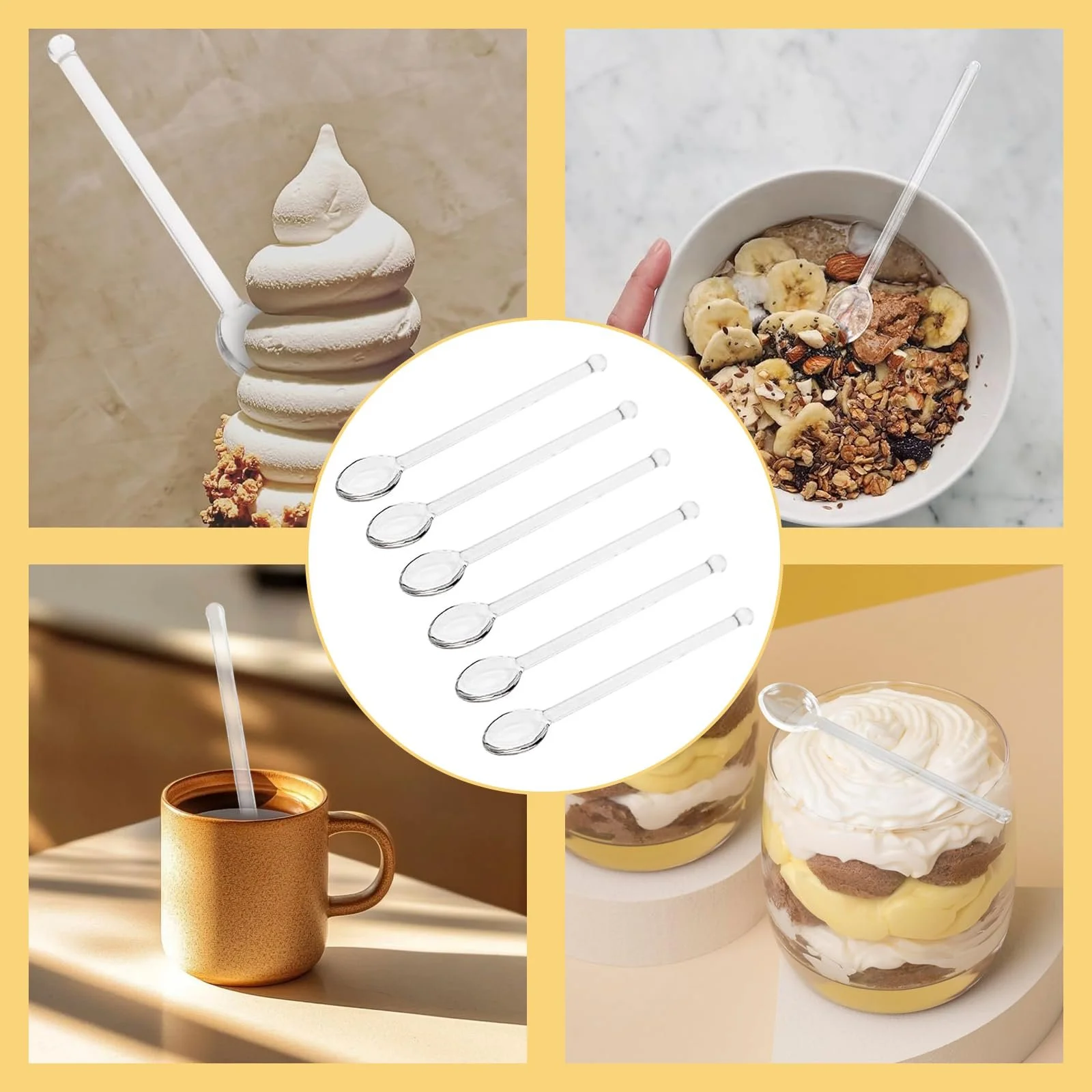 Скляні ложки Набір з 6 штук, фото №7