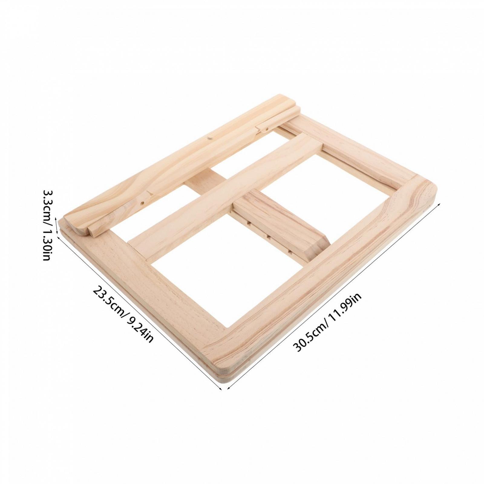 Регулируемая деревянная подставка для книг с боковыми зажимами, складная подставка для чтения для планшетов, ноутбуков, кулинарных книг, эргономичная подставка для ноутбука с функцией охлаждения и компактным дизайном, фото №2