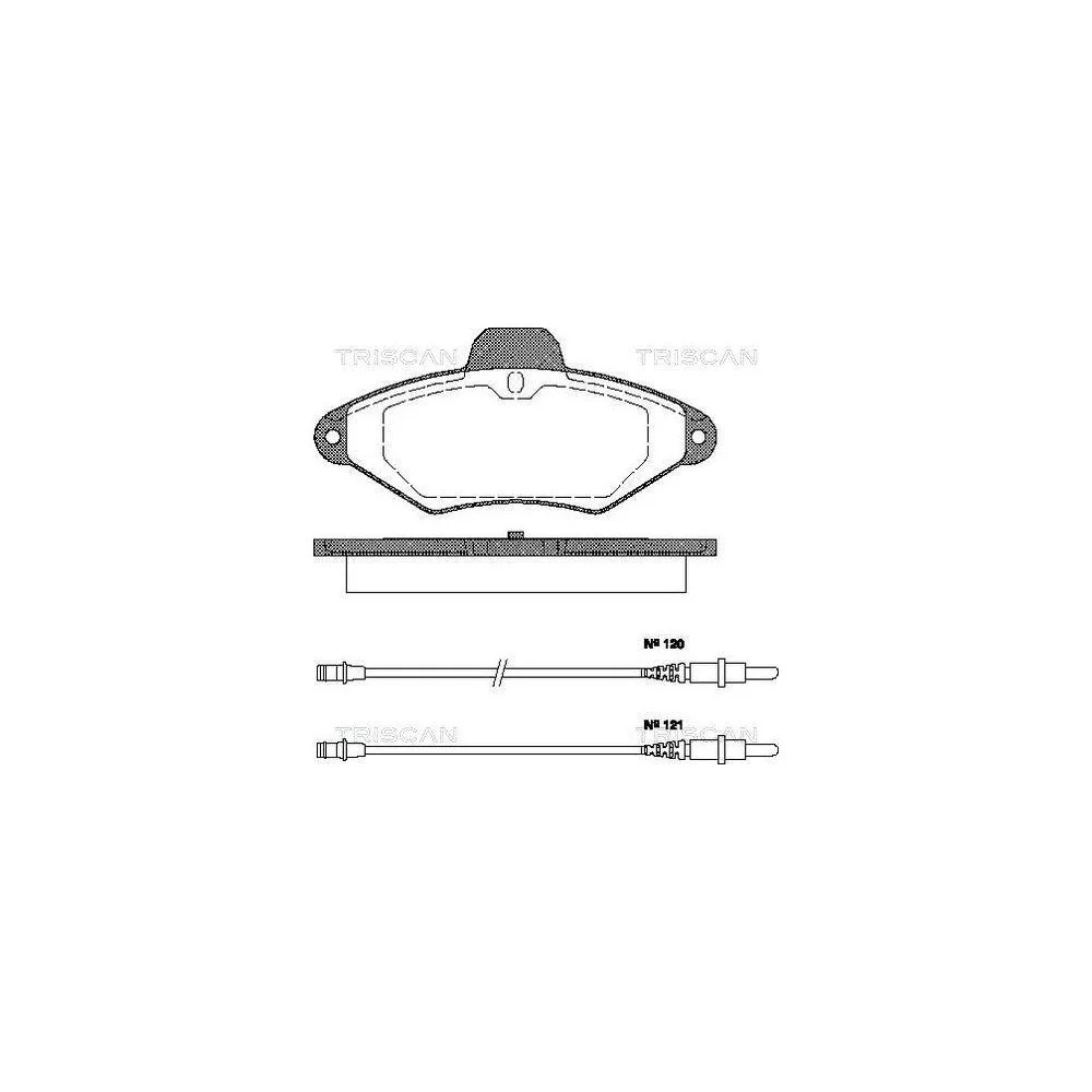 Комплект гальмівних колодок, дискове гальмо TRISCAN 8110 38156 для CITROËN передня вісь, фото №1