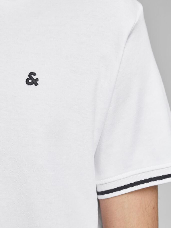 Поло JJEJERSEY POLO SS NOOS 12180891  Jack&Jones Білий 2XL, фото №4