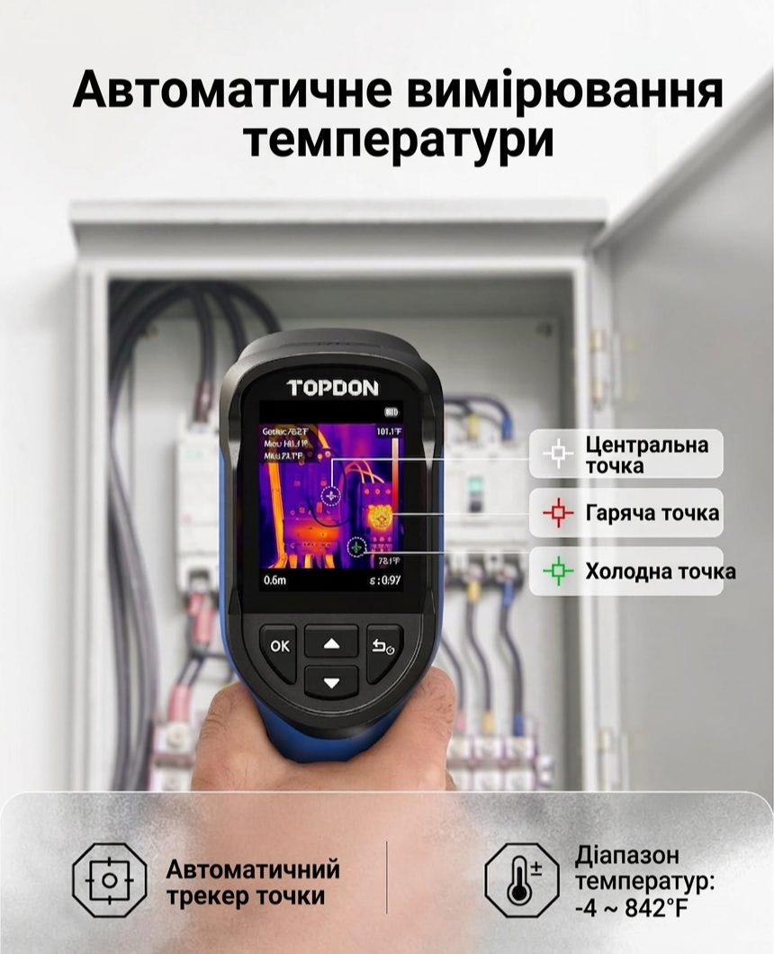 Тепловізійна камера TOPDON TC004 Mini 240x240 40mk 25Hz Чорна, фото №2