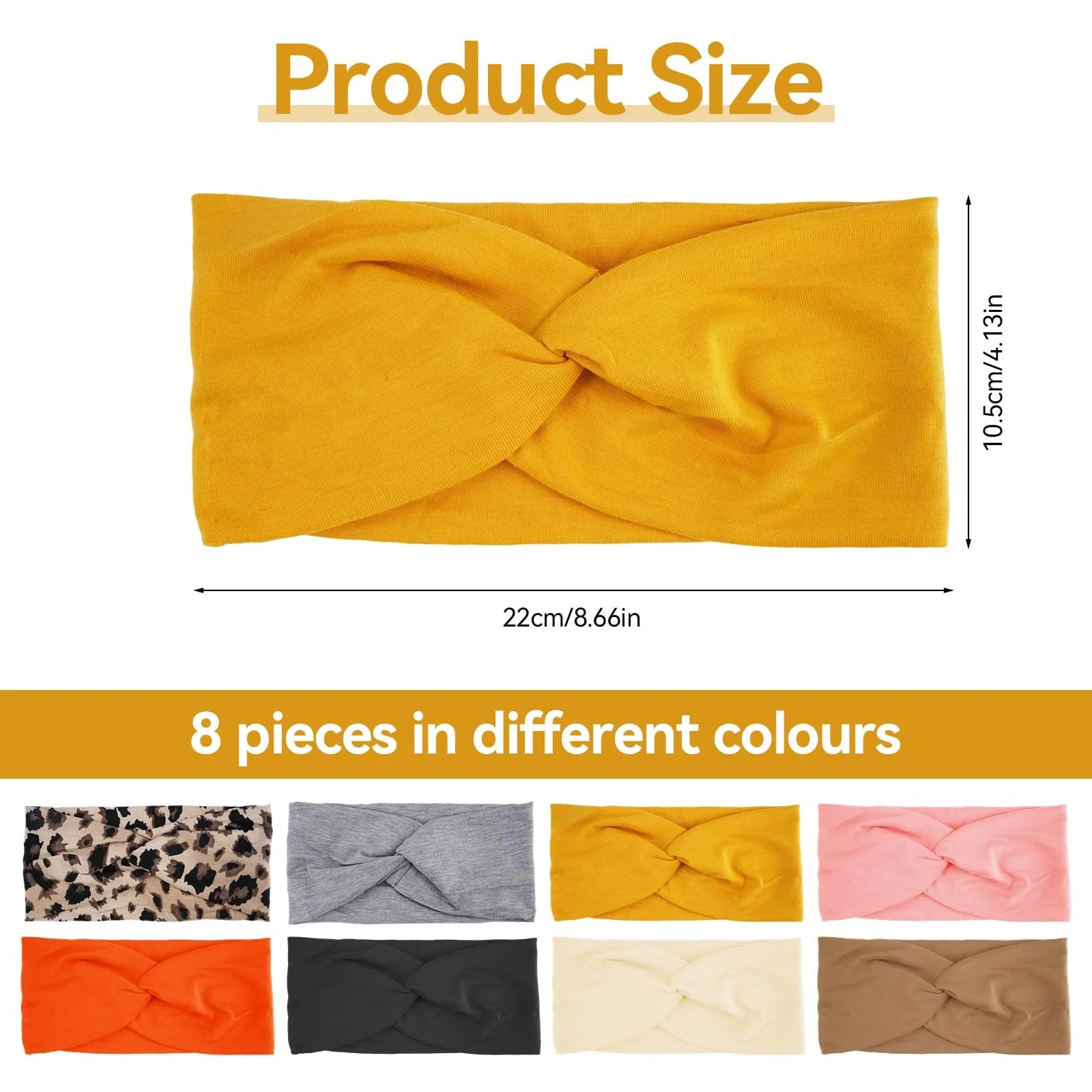 Набір пов'язок для волосся, 22 x 10.5 см, широка, фото №2