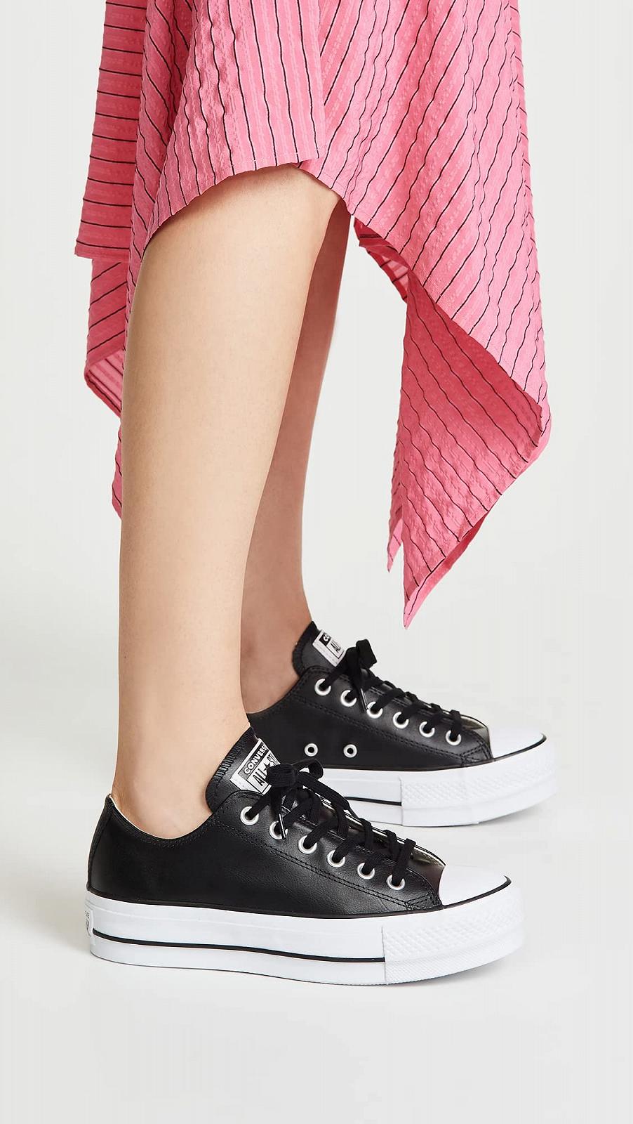 Кеди Converse Chucks Platform Black Chuck Taylor All Star Lift - OX Black White, фото №3