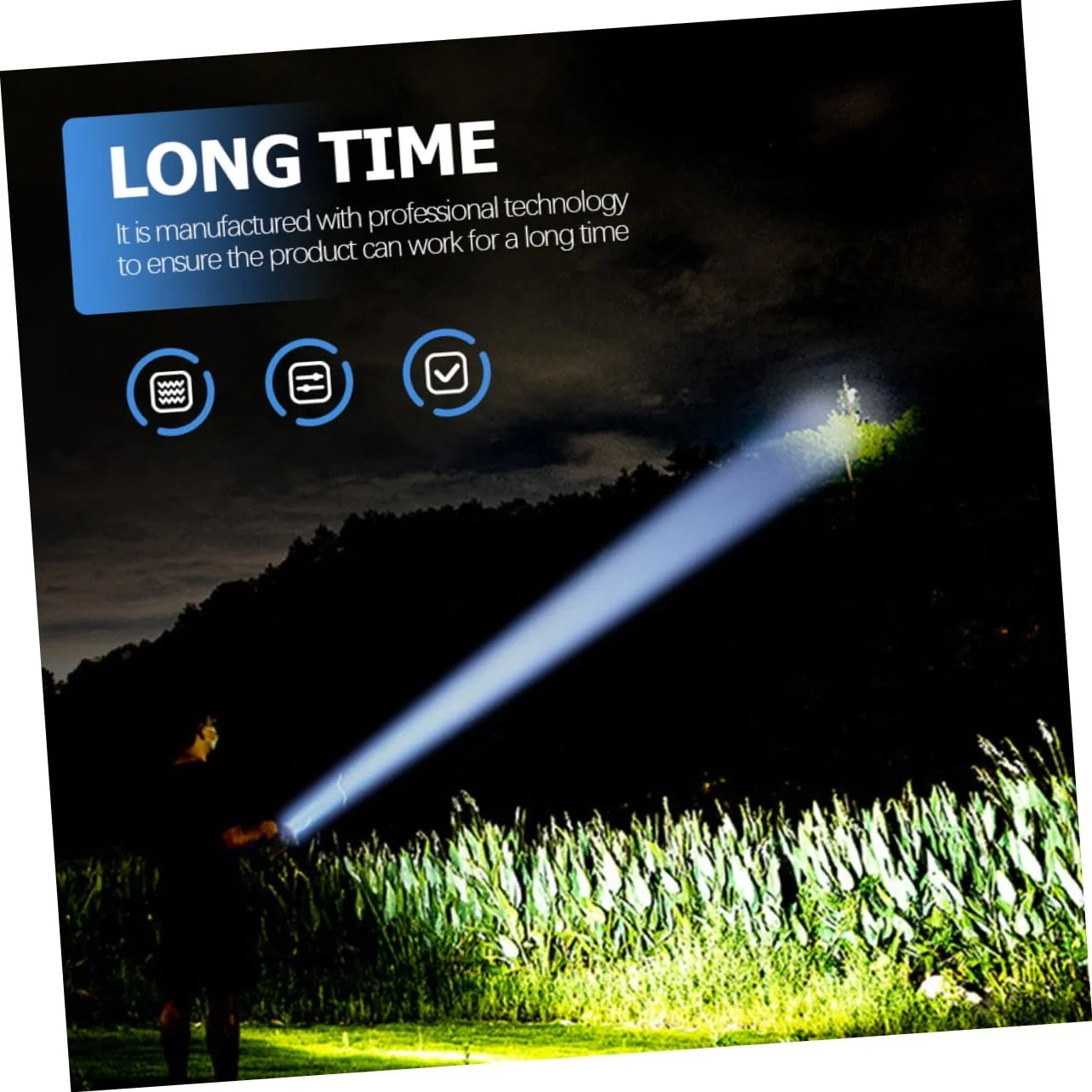 Фонарик VILLCASE Перезаряжаемый с функцией USB зарядки Мини для использования на улице, фото №2