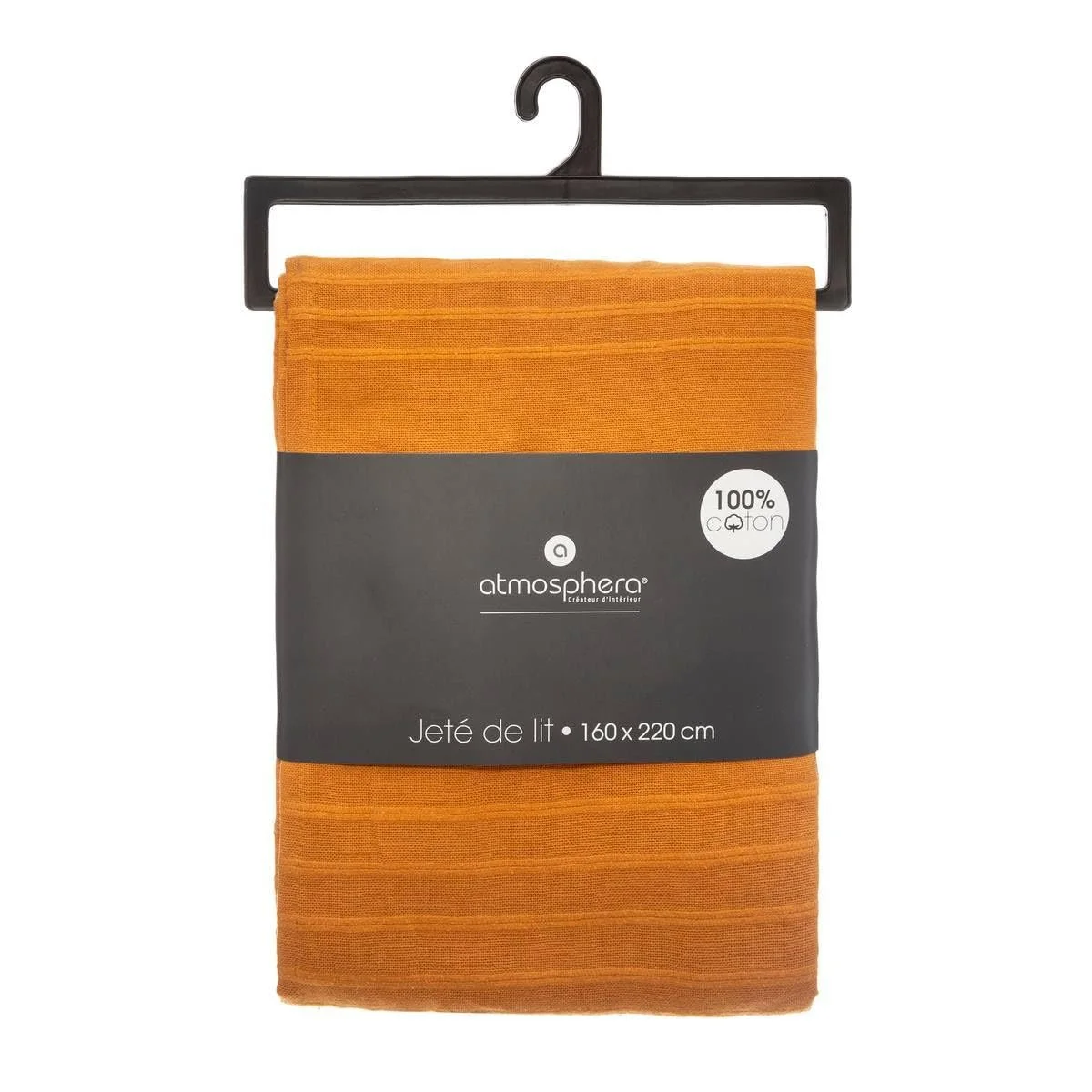 Покривало Бавовна Atmosphera 160 x 220 см Жовтий гірчичний, фото №3