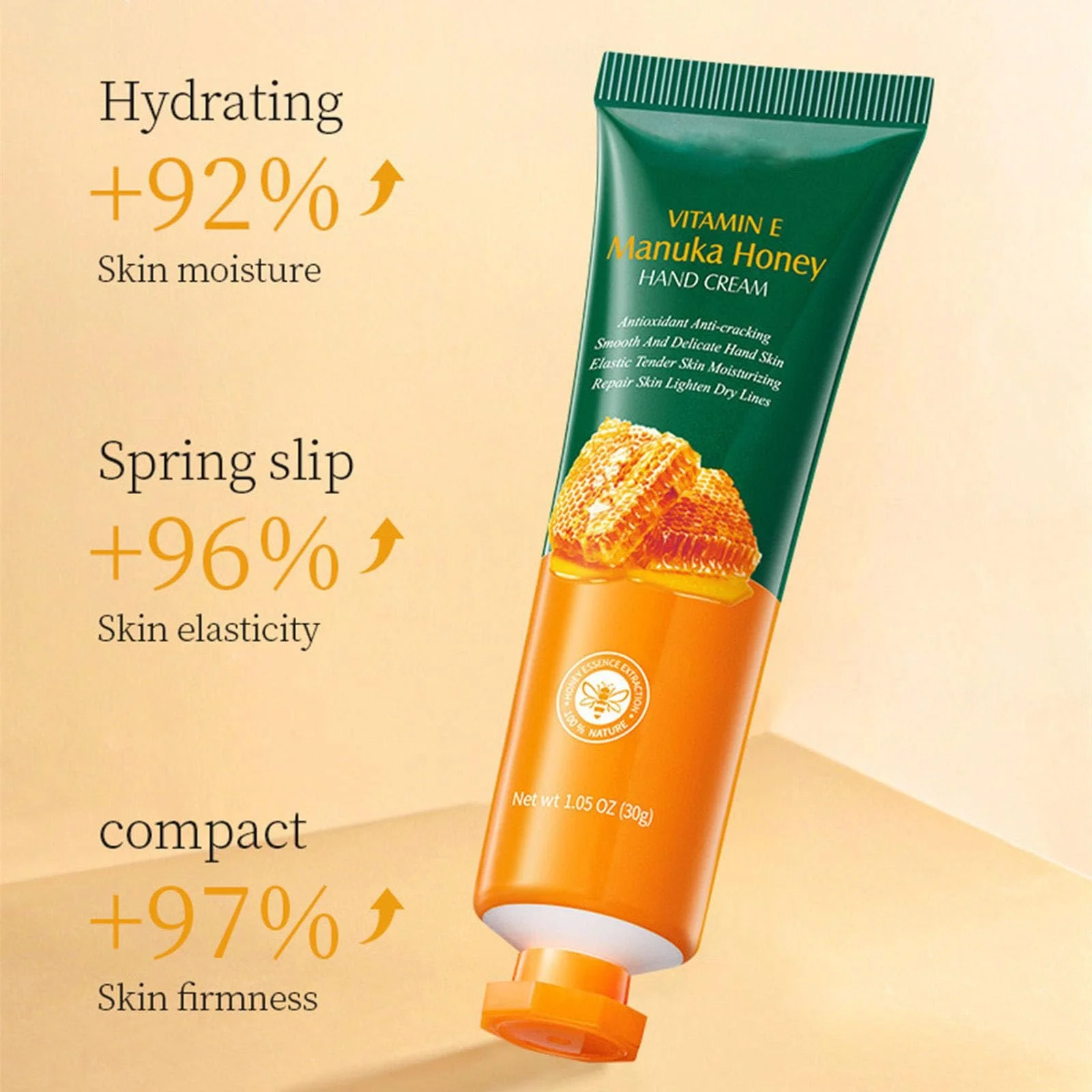 Крем для рук Vitamin E Manuka Honey Легкий Зволожуючий Відновлюючий 2 шт, фото №6