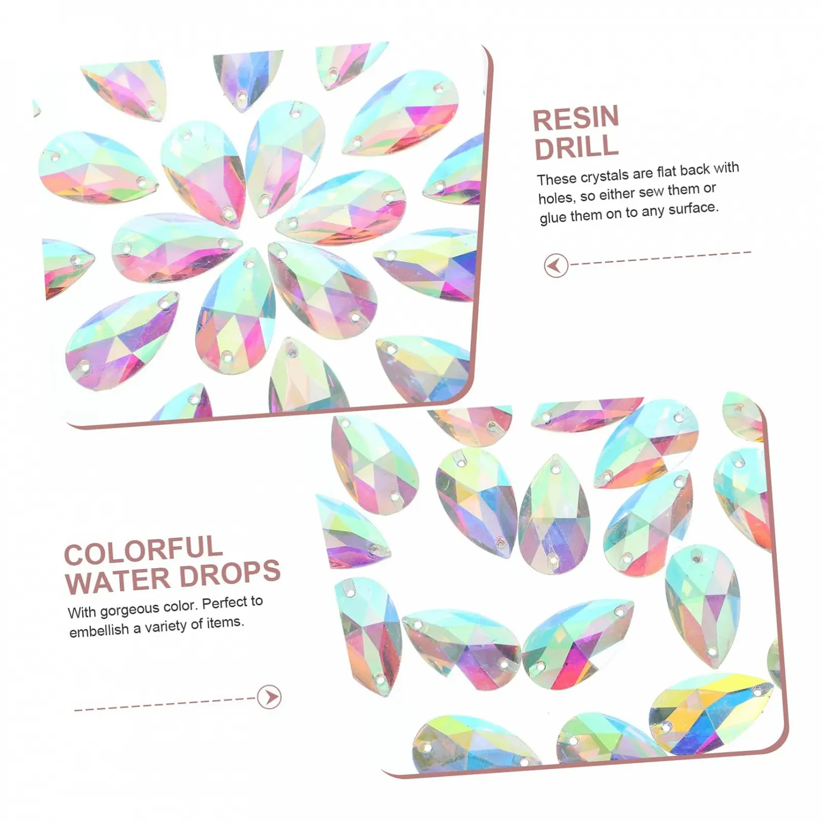 Краплі Ipetboom 100 шт. Аксесуари з дорогоцінним камінням, фото №9