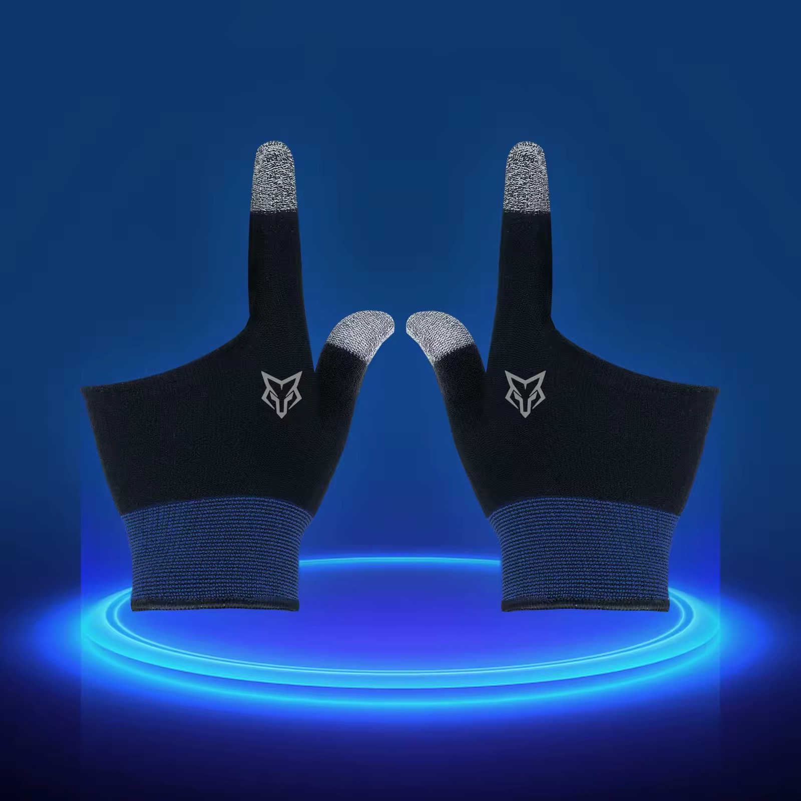 Сенсорные перчатки Captain для игр на смартфоне, 2 штуки, Черный, фото №2