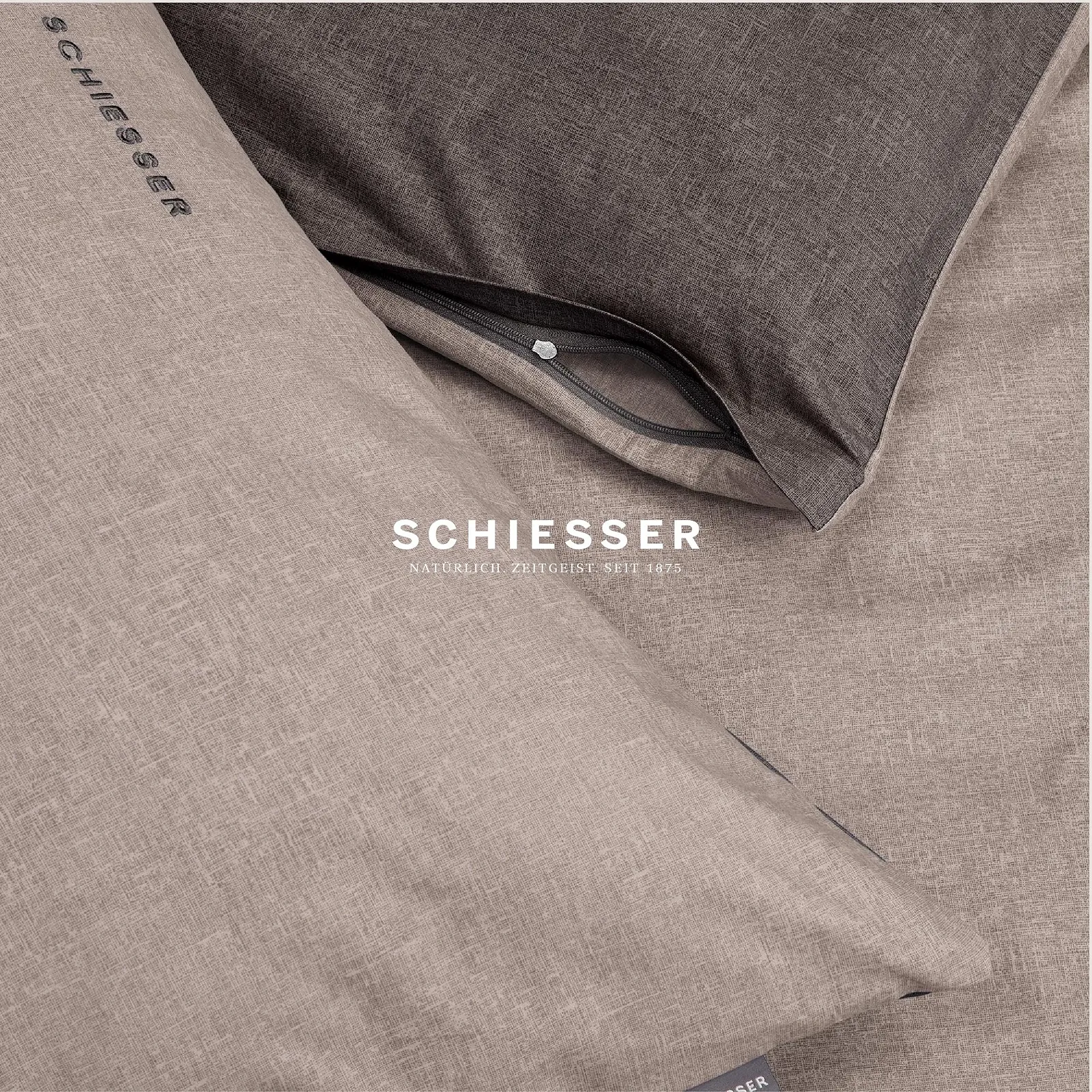 Постельное белье Schiesser Renforc", двухстороннее, 2 предмета, 100% хлопок, размер 135 x 200 см + 80 x 80 см, фото №4