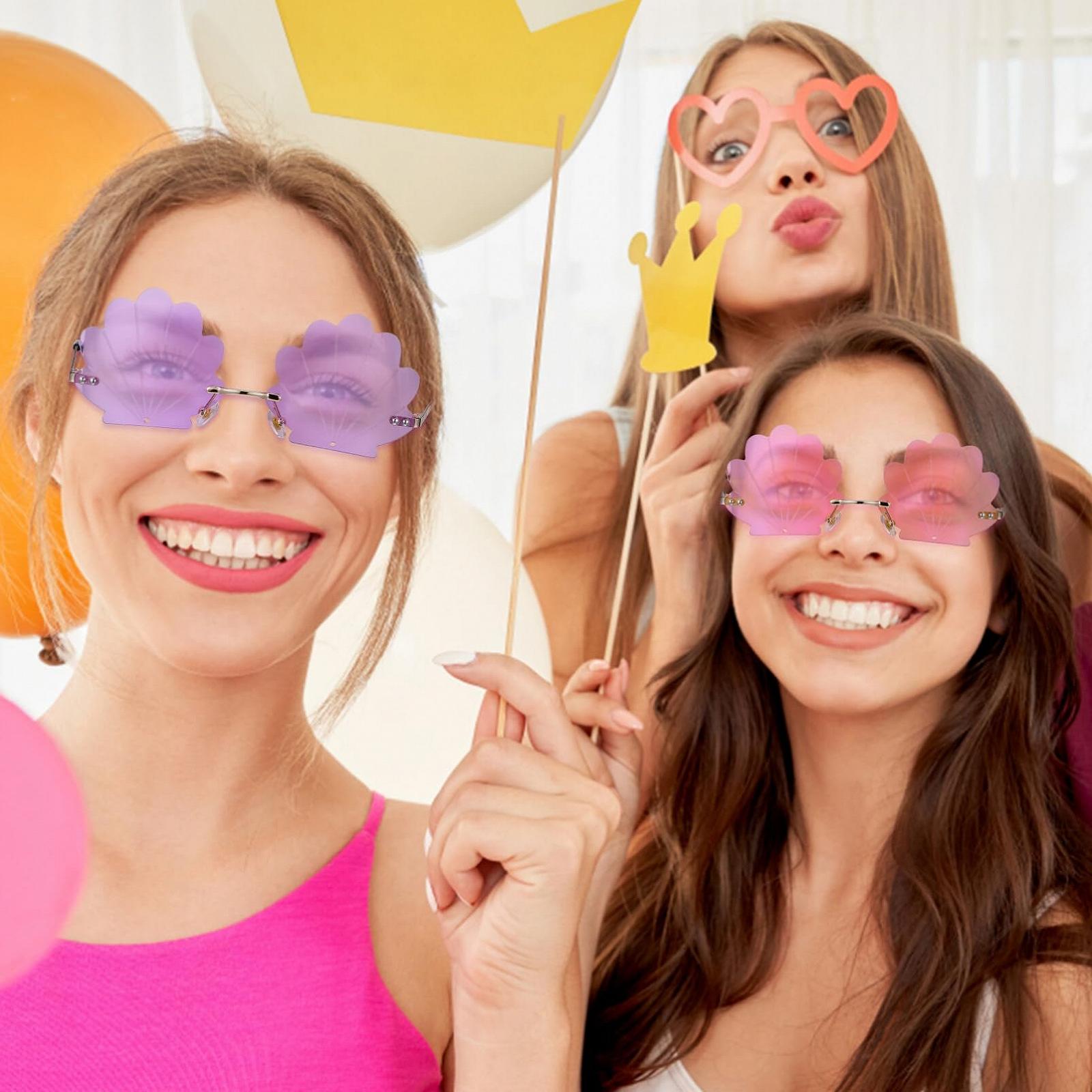 Сонцезахисні Окуляри Без Оправи LIFKOME Унісекс для Вечірок, рожевий, фото №9