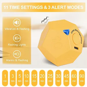 Таймер Cuteefun Pomodoro Rotating Cube Rechargeable 12 Sides Желтый цена на synthetic.ua - Фото 1 Таймер Cuteefun Pomodoro Rotating Cube Rechargeable 12 Sides Желтый synthetic.ua - Фото 1
