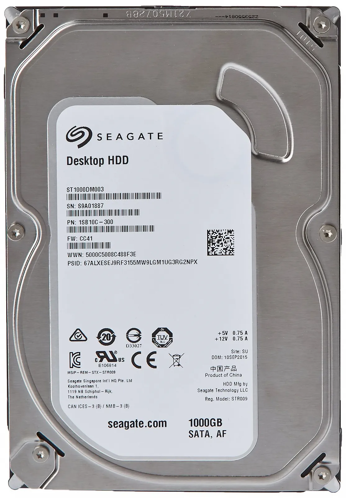 Жесткий диск Seagate Barracuda ST1000DM003 3.5 дюйма 1TB, фото №1