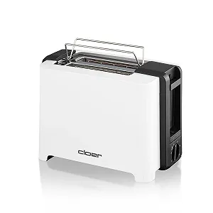 Тостер Cloer 3531 для 2 скибочок XXL тосту, 750-900 Ватт, функція перевірки тосту, насадка для хліба, функція розморожування, підйомний пристрій, білий synthetic.ua - Фото 1