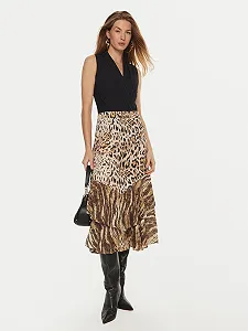 Женская юбка-миди GUESS JEANS / Коричневая / Размер S synthetic.ua - Фото 1