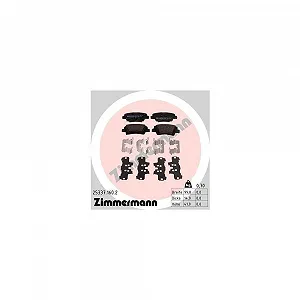 Комплект гальмівних колодок дискового гальма ZIMMERMANN 25337.160.2 для SSANGYONG HYUNDAI KIA - Фото 1
