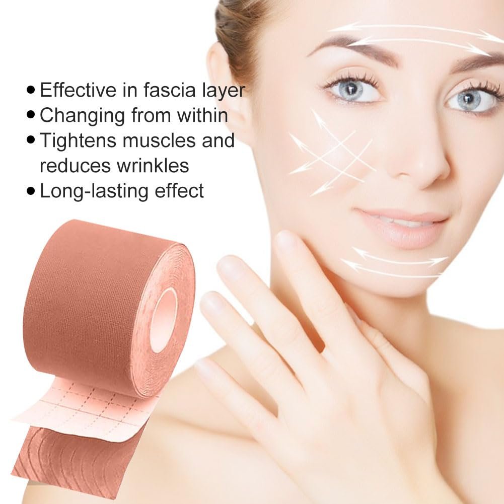 Стрічка для підтяжки обличчя Бежева, 2,5 см x 5 м, фото №7