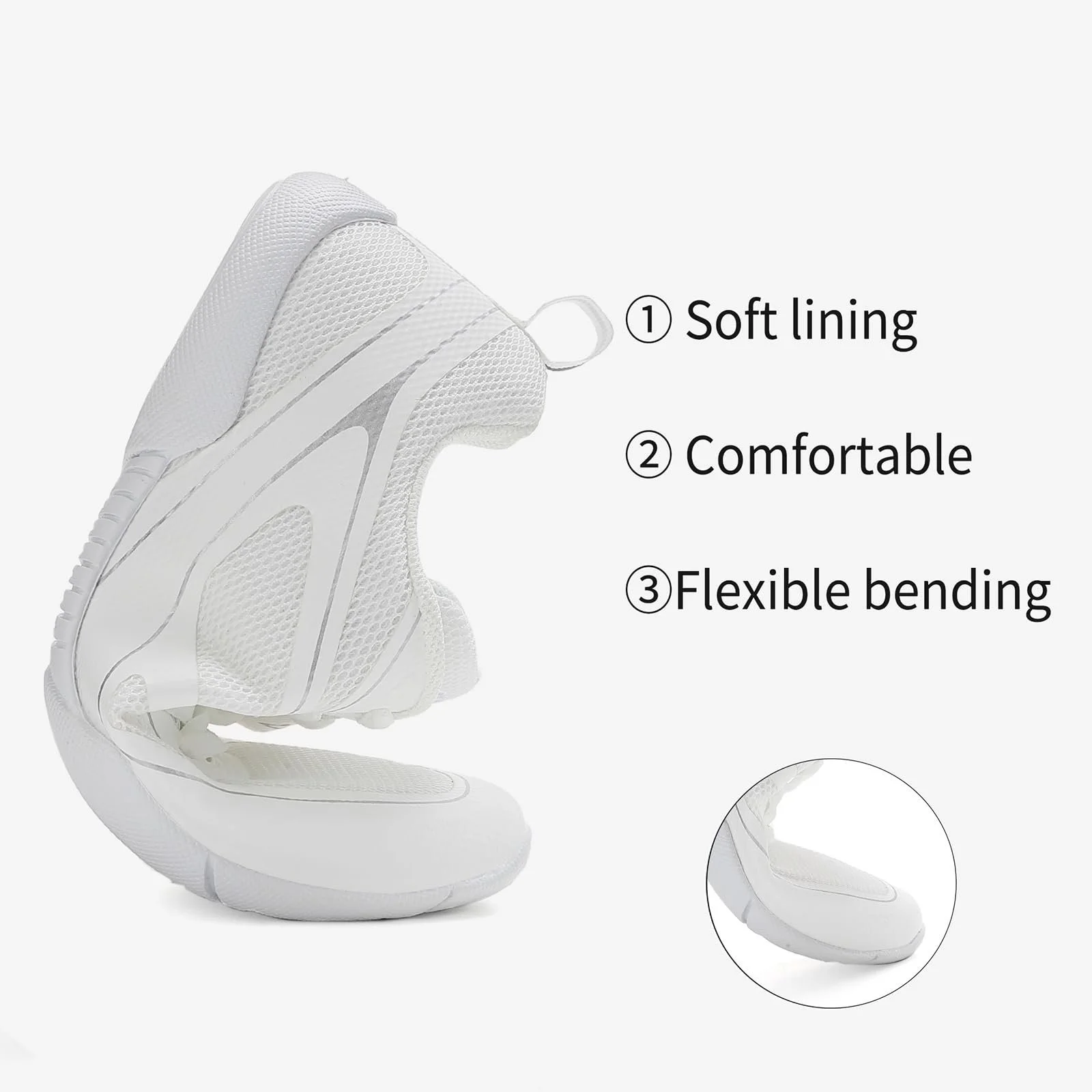 Кроссовки для черлидинга Детская Кроссовки для черлидинга для девочек Танцевальные гимнастические кроссовки Безопасные гибкие тренировочные туфли Теннисные кроссовки, фото №8