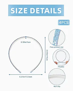 Набір з 4 блискучих обручів для волосся synthetic.ua - Фото 1