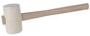 Гумова киянка KS Tools 1401234 з білою гумовою голівкою - Фото 1