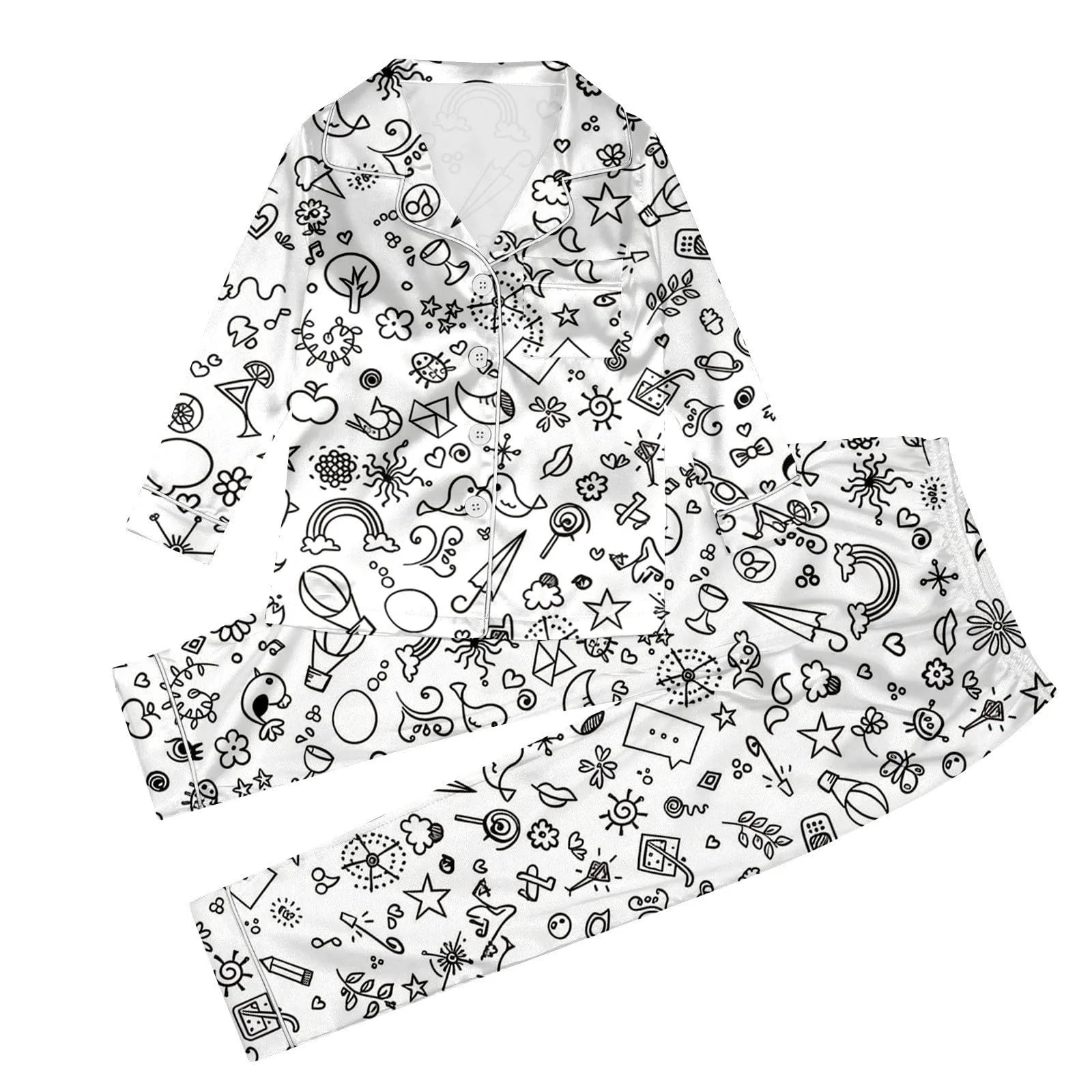 Дитяча піжама для розмальовування, комплект, фото №1