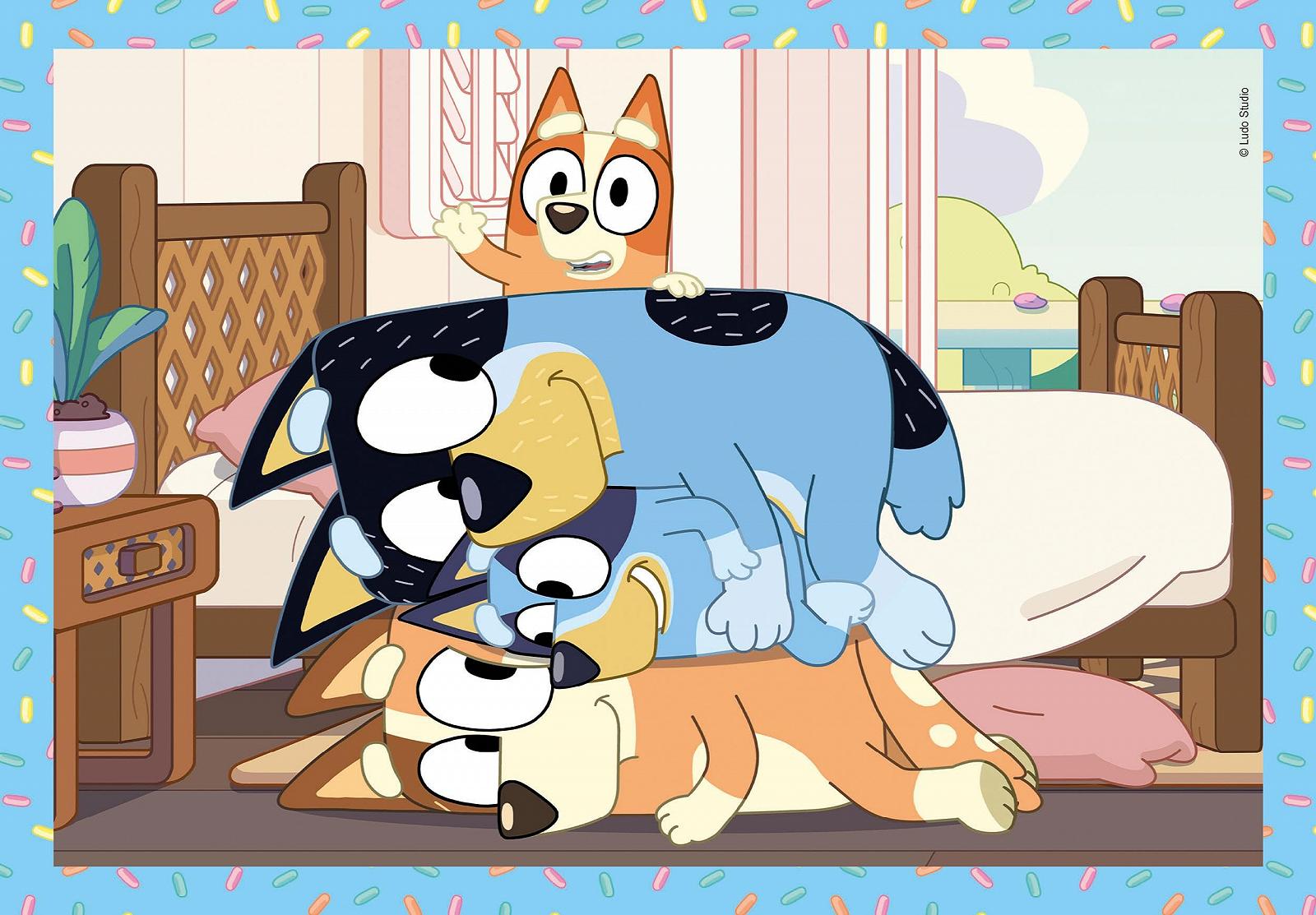 Пазл Clementoni Bluey 4-in-1 21530 для детей от 3 лет сделано в Италии разноцветный, фото №5