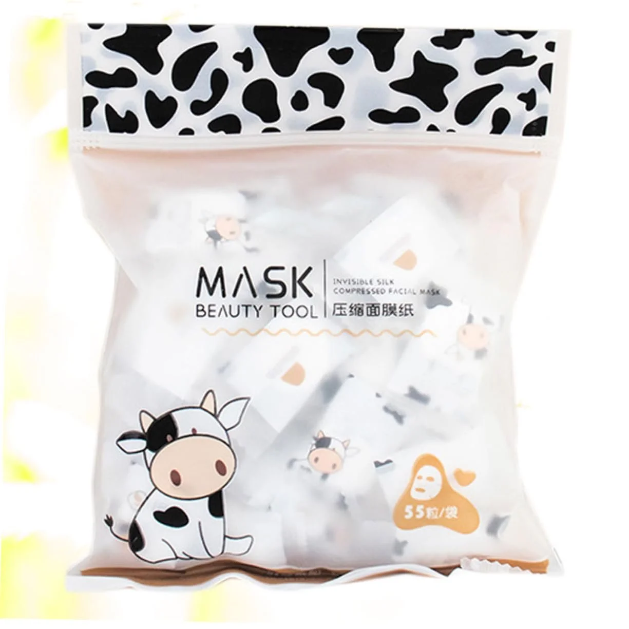 Маска для лица PACKOVE Компрессионная 55 штук Ультратонкая Дышащая Хлопковая, фото №5