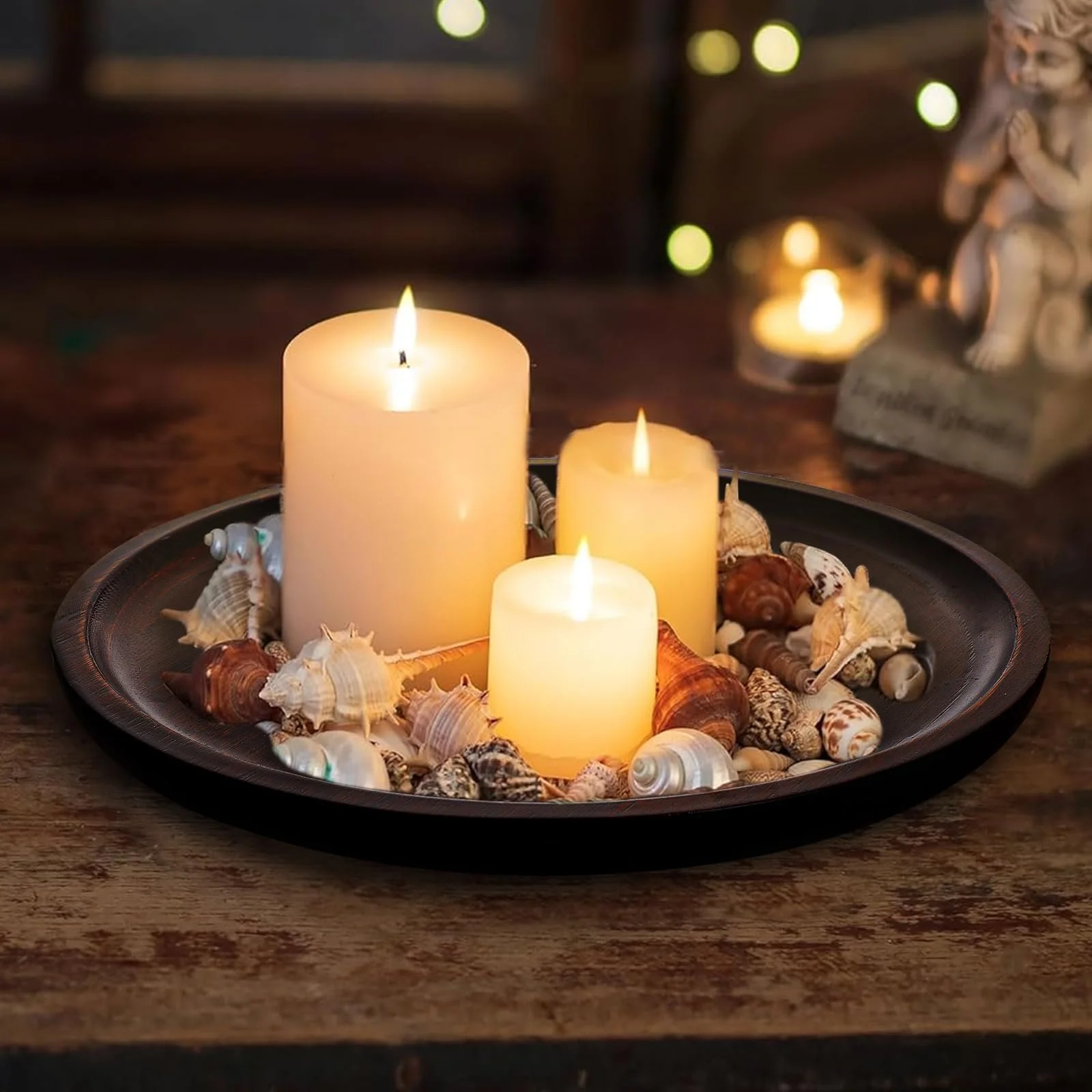 Піднос Hisdricus Круглий дерев'яний Декоративний Бамбуковий 30 см Коричневий, фото №5 Піднос Hisdricus Круглий дерев'яний Декоративний Бамбуковий 30 см Коричневий, фото №5