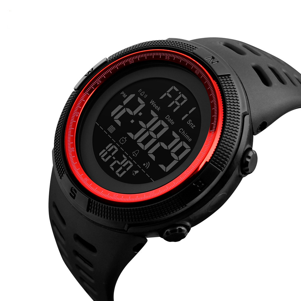 Годинник наручний Skmei 1251 watch Black Red 1251RD, фото №3