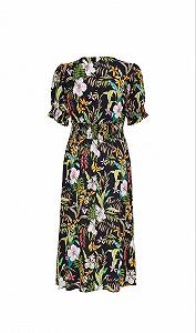 Сукня ONLMARS 2/4 MIDI DRESS WVN 15226567 Tap Shoe-JUNGLE FLOWER ONLY Чорний S synthetic.ua - Фото 1