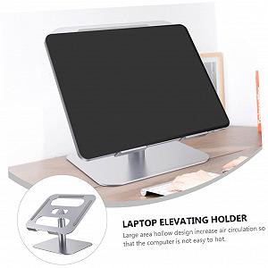 Подставка для ноутбука портативная Veemoon складная, регулируемая по высоте, для офиса и дома, эргономичная, стабильная, компактная, серебряная synthetic.ua - Фото 1