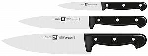 Набор ножей Zwilling Twin Chef 3 шт., нержавеющая сталь, пластик, черный synthetic.ua - Фото 1