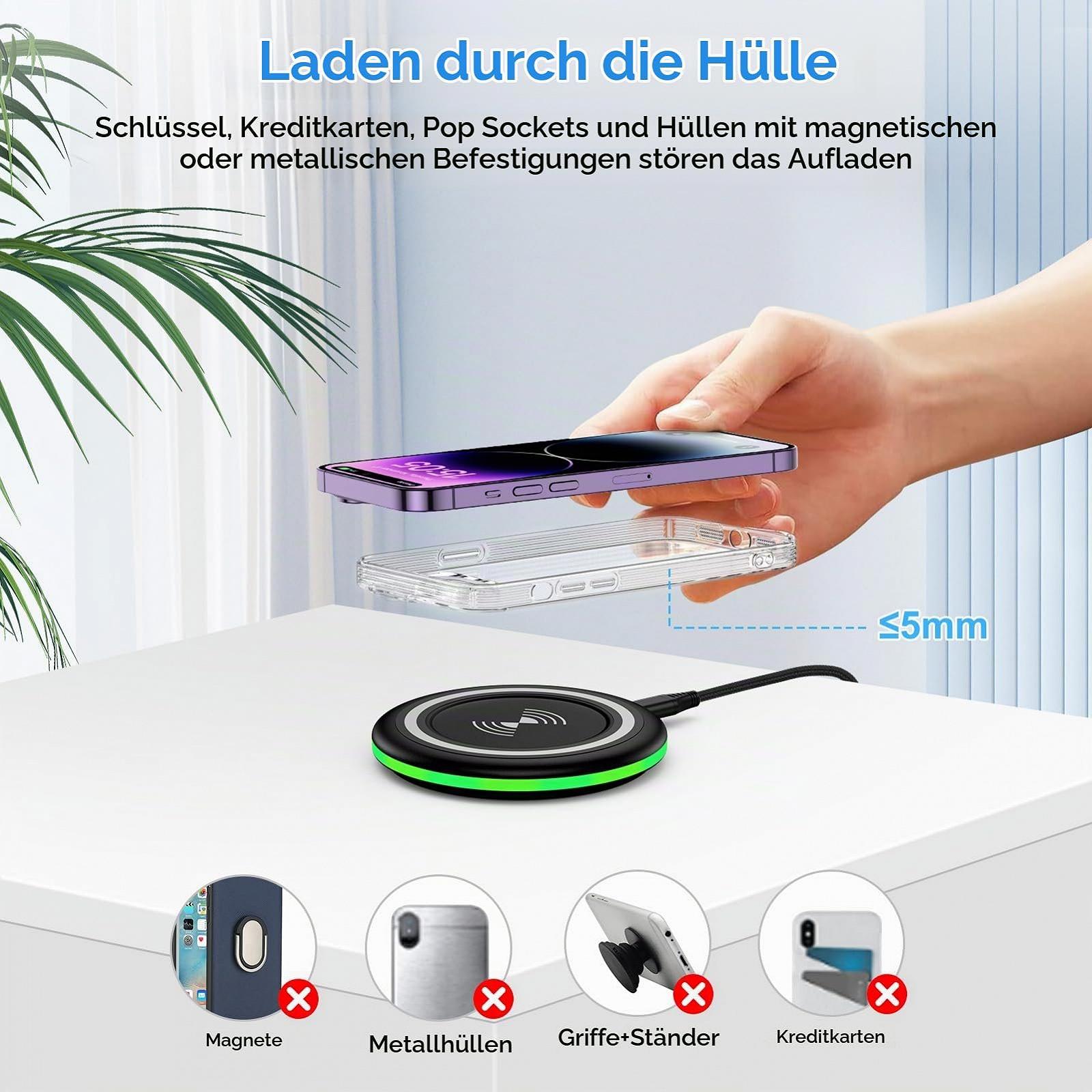 Беспроводное зарядное устройство Fast Wireless Charger for Samsung Galaxy & Google Pixel 15 W, фото №5 Беспроводное зарядное устройство Fast Wireless Charger for Samsung Galaxy & Google Pixel 15 W, фото №5