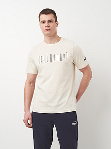 Футболка PumaPORT Graphic Tee 68461787 Puma Бежевий M - Фото 1