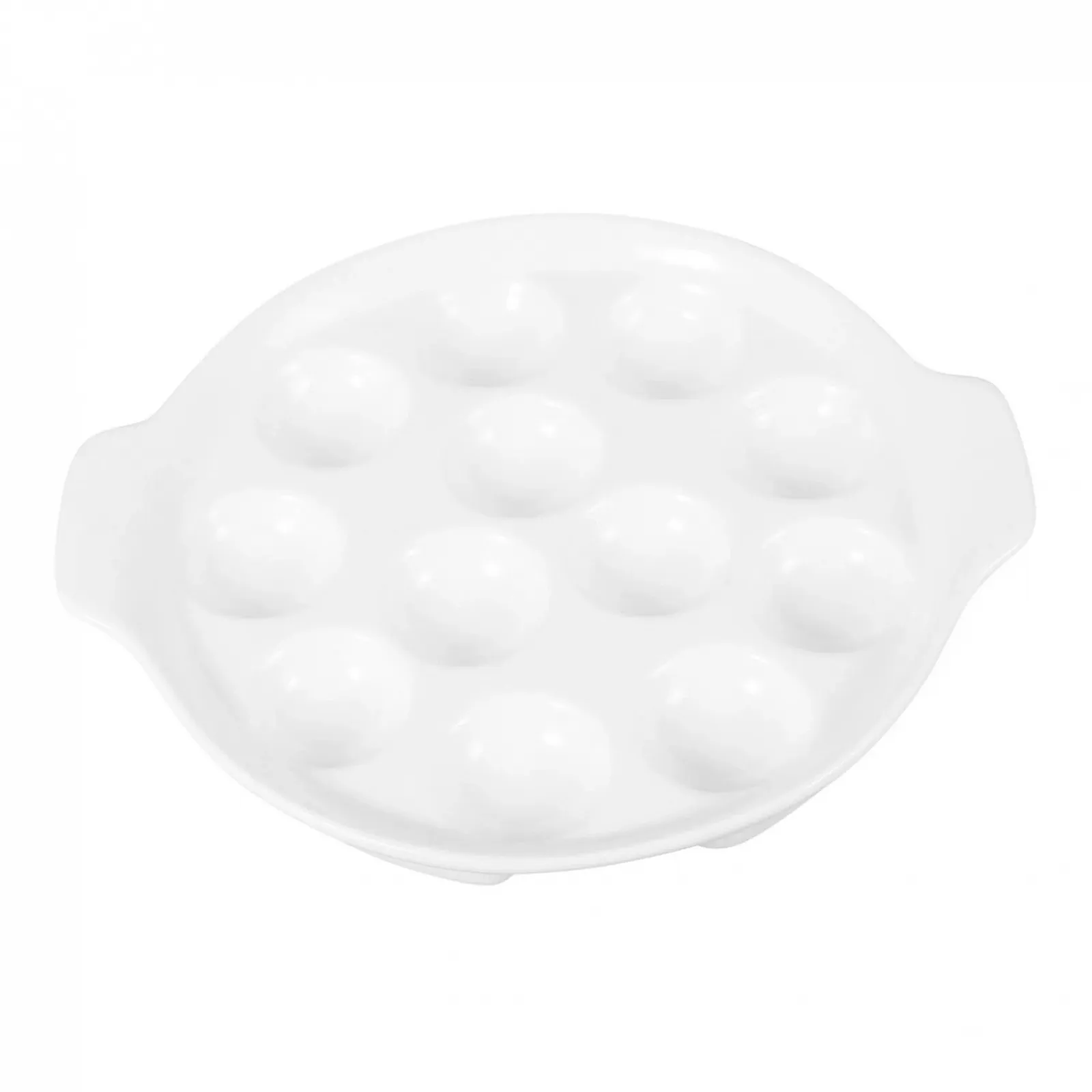 Форма для запекания улиток INOOMP Керамическая 12 отверстий С ручкой Белая, фото №1