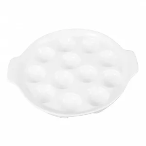 Форма для запекания улиток INOOMP Керамическая 12 отверстий С ручкой Белая - Фото 1