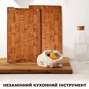 Торцевая разделочная кухонная доска, 50 x 30 x 4 см — крепкая и долговечная synthetic.ua - Фото 1