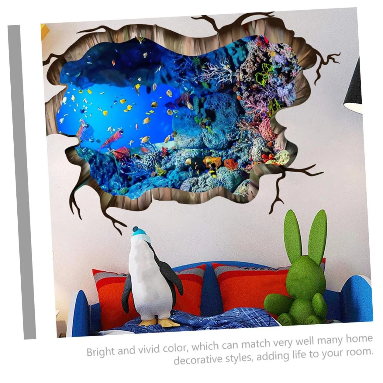 Наклейка на стену Veemoon Океан 3D Морские обитатели ПВХ Самоклеящаяся, фото №4 Наклейка на стену Veemoon Океан 3D Морские обитатели ПВХ Самоклеящаяся, фото №4