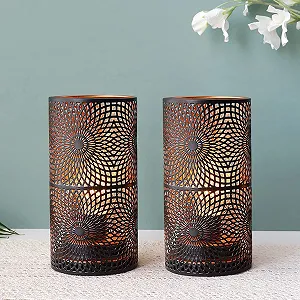 Настільна лампа JHY DESIGN Набір із 2 штук Метал Акумуляторна Бездротова Edison Bulb Чорна - Фото 1