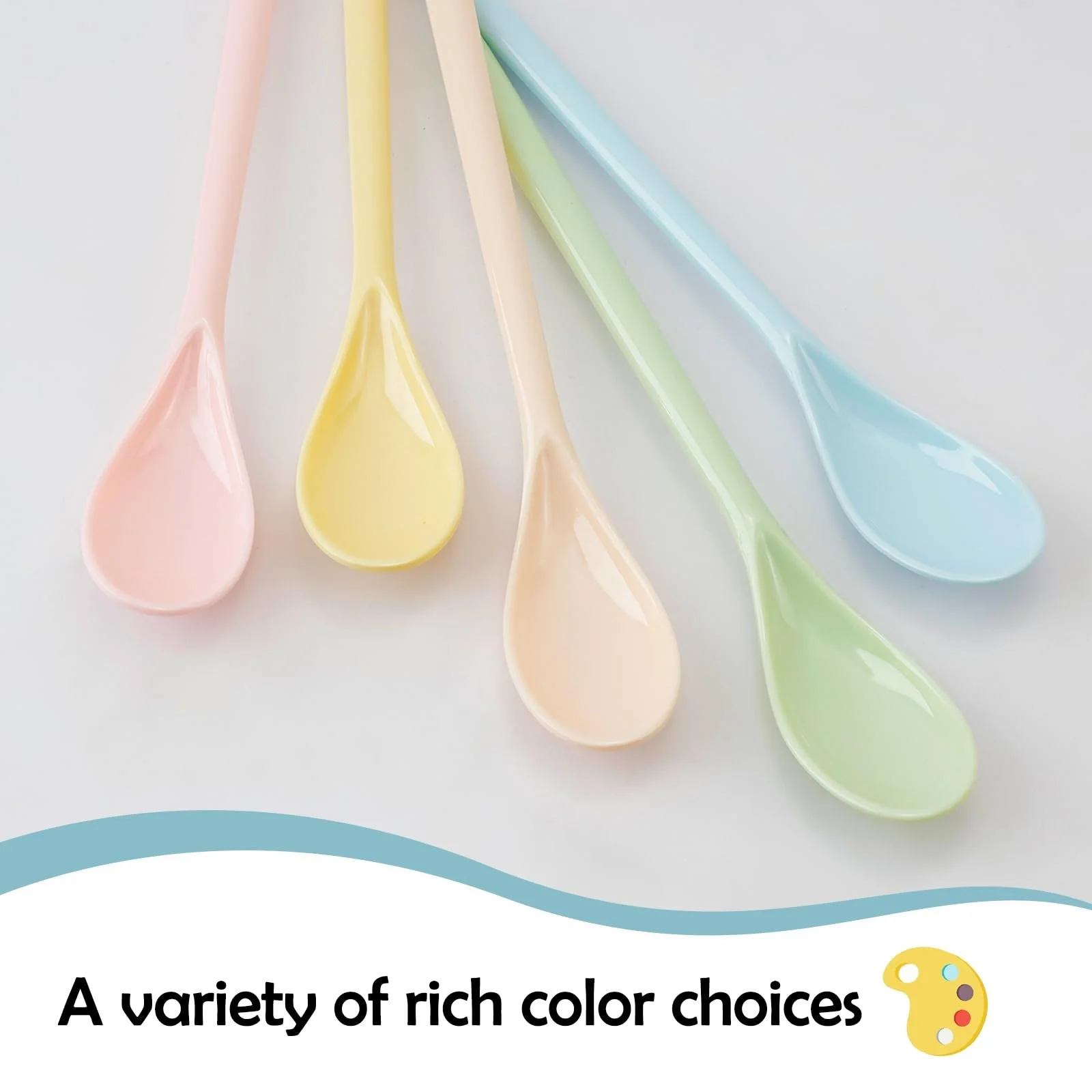 Ложка Пластикова Різнокольорова (10 шт), фото №4