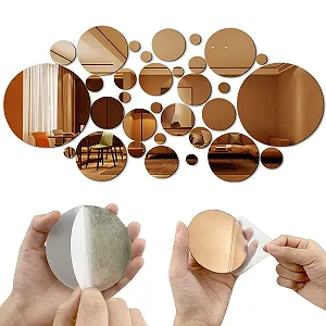 Купити Наклейки на стіну Дзеркальні кола Акрилові 32 шт. Золотисте шампанське - Фото 1 Наклейки на стіну Дзеркальні кола Акрилові 32 шт. Золотисте шампанське - Фото 1