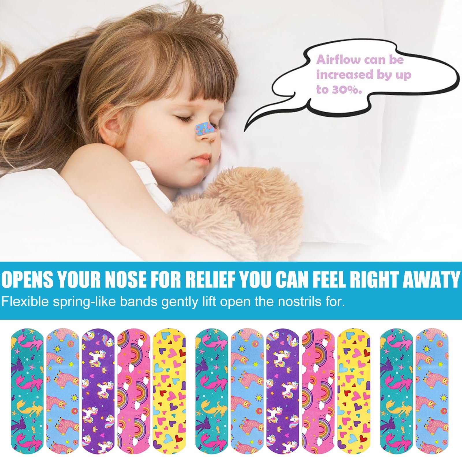 Детские назальные пластыри 30 шт. От храпа Для лучшего дыхания, фото №5