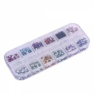Набор страз для ногтей 3000 штук, 12 цветов