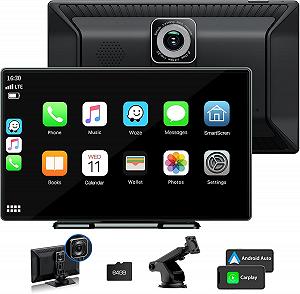 Автомагнітола Lamto 9.9" / Сенсорна / Apple CarPlay / Android Auto / GPS / Bluetooth / AUX / USB - Фото 1