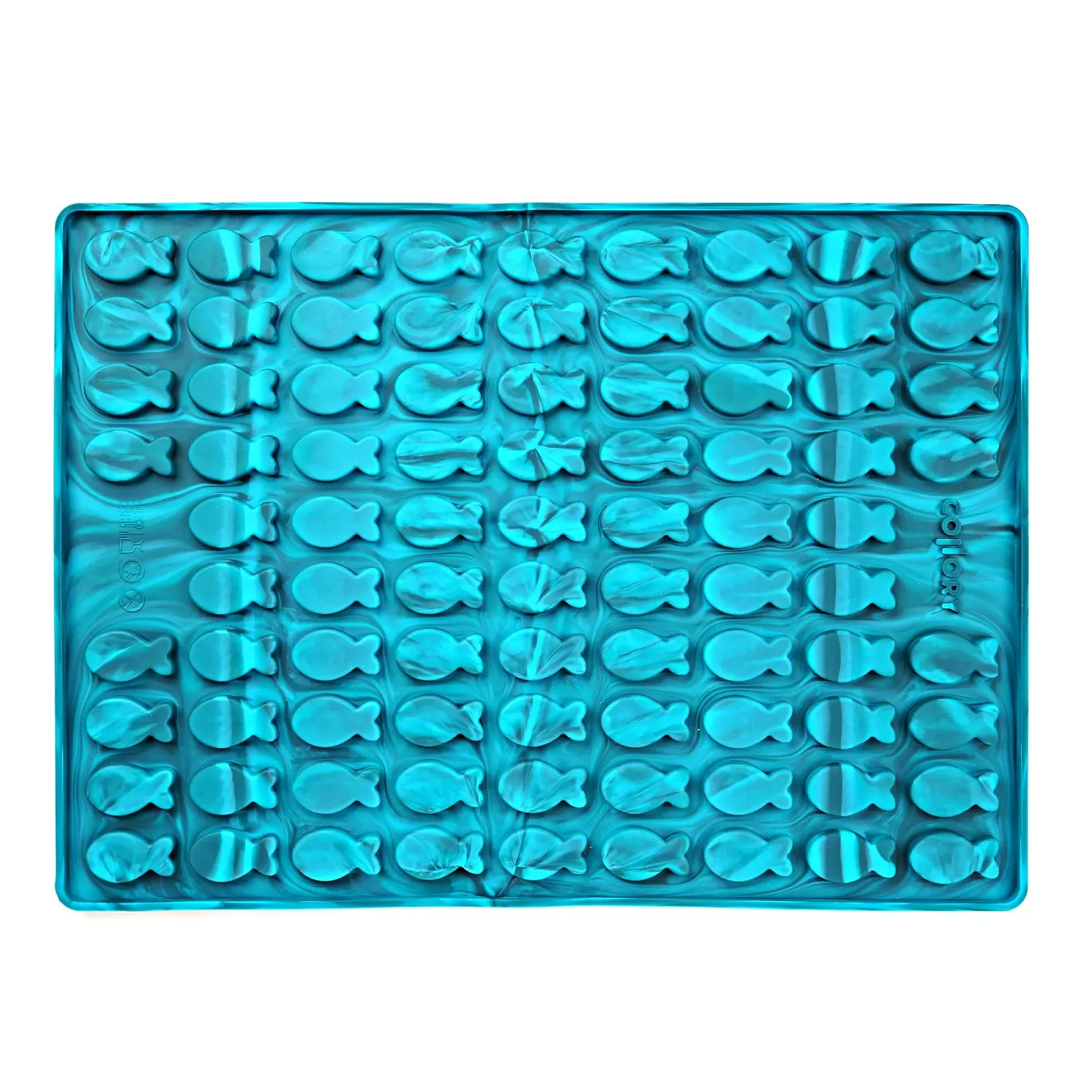 Килимок для випікання Collory Medium Fish 3.5 см силіконовий антипригарний Marbled Petrol, фото №1 Килимок для випікання Collory Medium Fish 3.5 см силіконовий антипригарний Marbled Petrol, фото №1